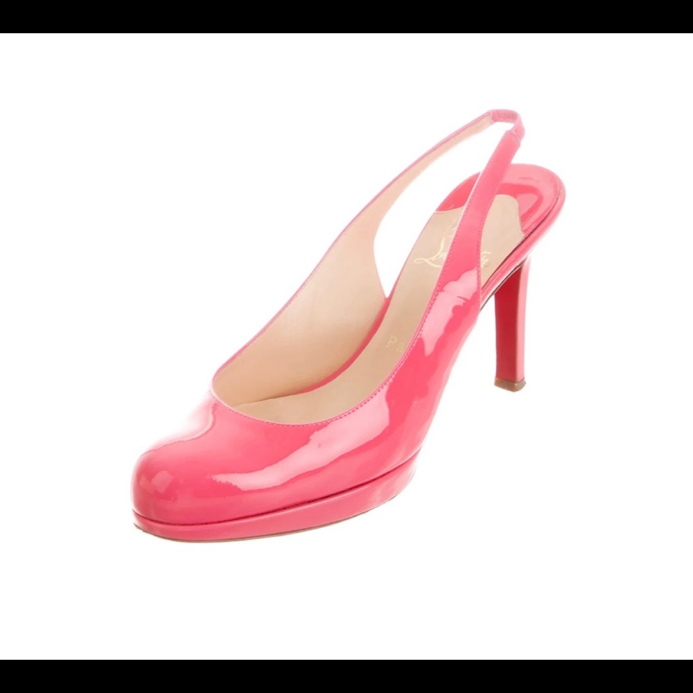 Pink patent leather Christian Louboutin shoes sz 7